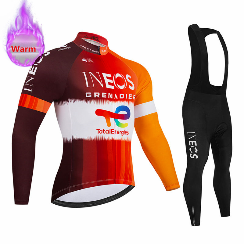 Cycling Bib Shorts - Ineos Team Winter Long Sleeve Thermal